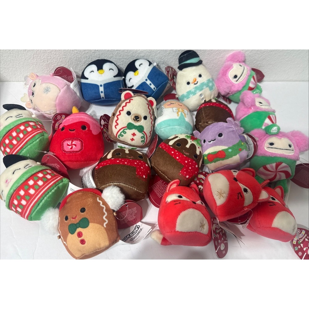 2024 Squishmallows Micromallows 2.5" Micro Holiday Christmas LOT 20 pc With Tags